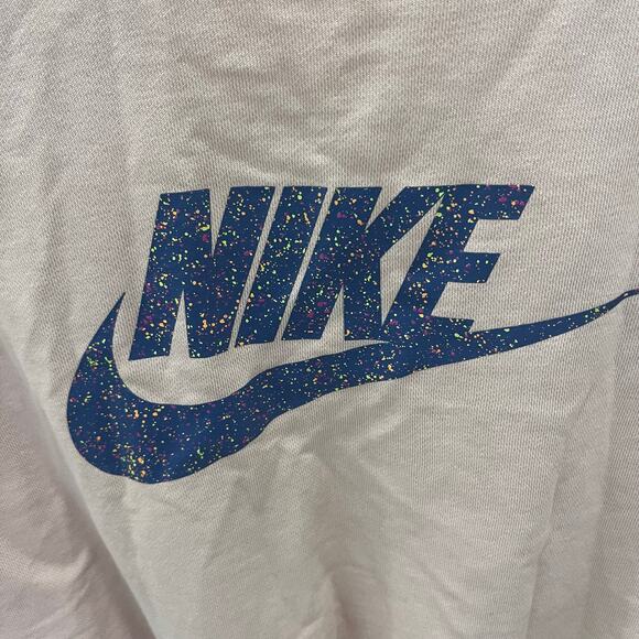 Nike Women's XL Cropped Paint Splatter Logo Drawstring Sweatshirt - Picture 2 of 4